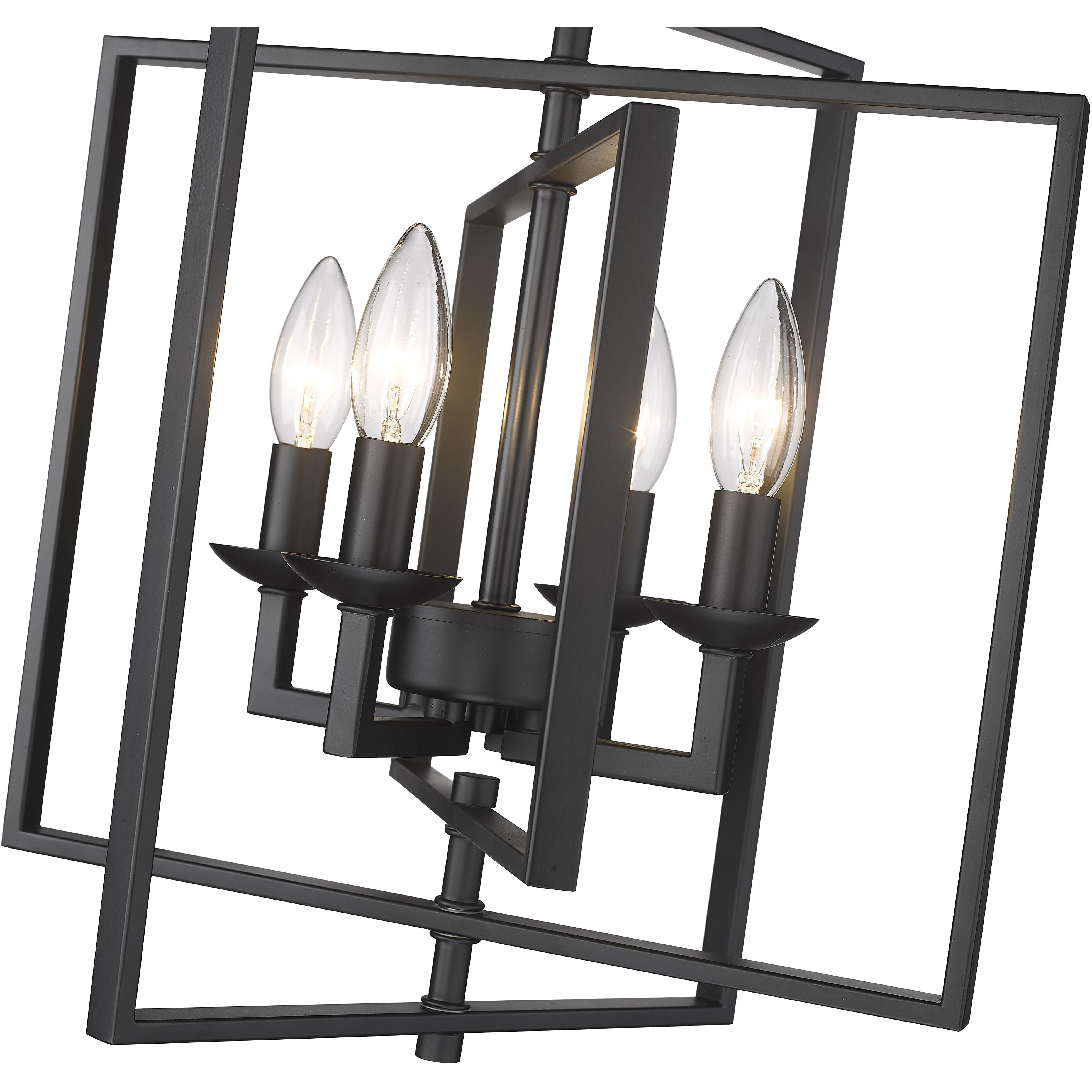 Nellis 4 Light 14 inch Matte Black Pendant Ceiling Light
